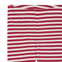 BIRKHOLM Stribede Rib Leggings Perfekt Hvid & Chili Rød